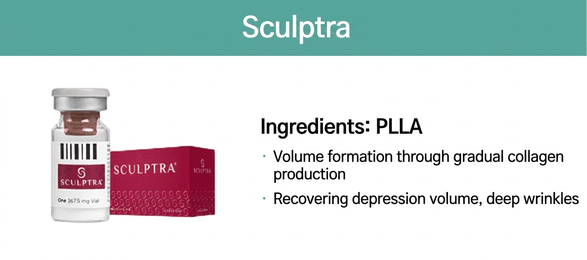 Sculptra — PLLA collagen stimulator restoring volume and softening deep wrinkles