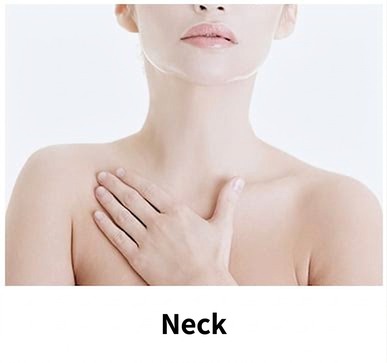 Rejuran Healer treatment area — neck