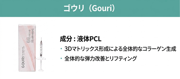 ゴウリ — 液状PCLで全体的なハリとリフティングを促すコラーゲン誘導剤